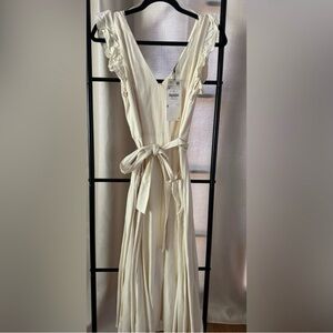 Zara Cream Ruffle Sleeve Dress